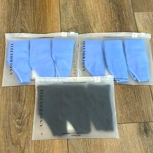 NWT Underoutfit NINE Pairs Seamless Thongs! Sz Medium, Color Ultramarine & Black